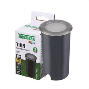 Embutido De Solo Led Taschibra Thin 1w Redondo Bivolt Prata