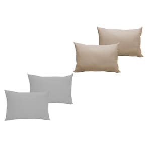 Kit Com 4 Fronhas Em Malha Lisa 100% Algodão - Linha Casa - Kit 4