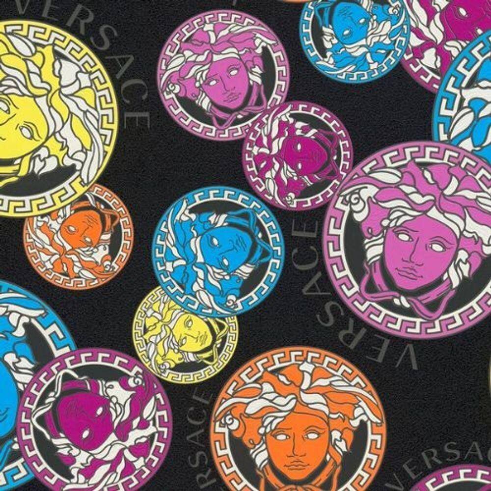 Papel De Parede Versace V Moderno Colorido 386104