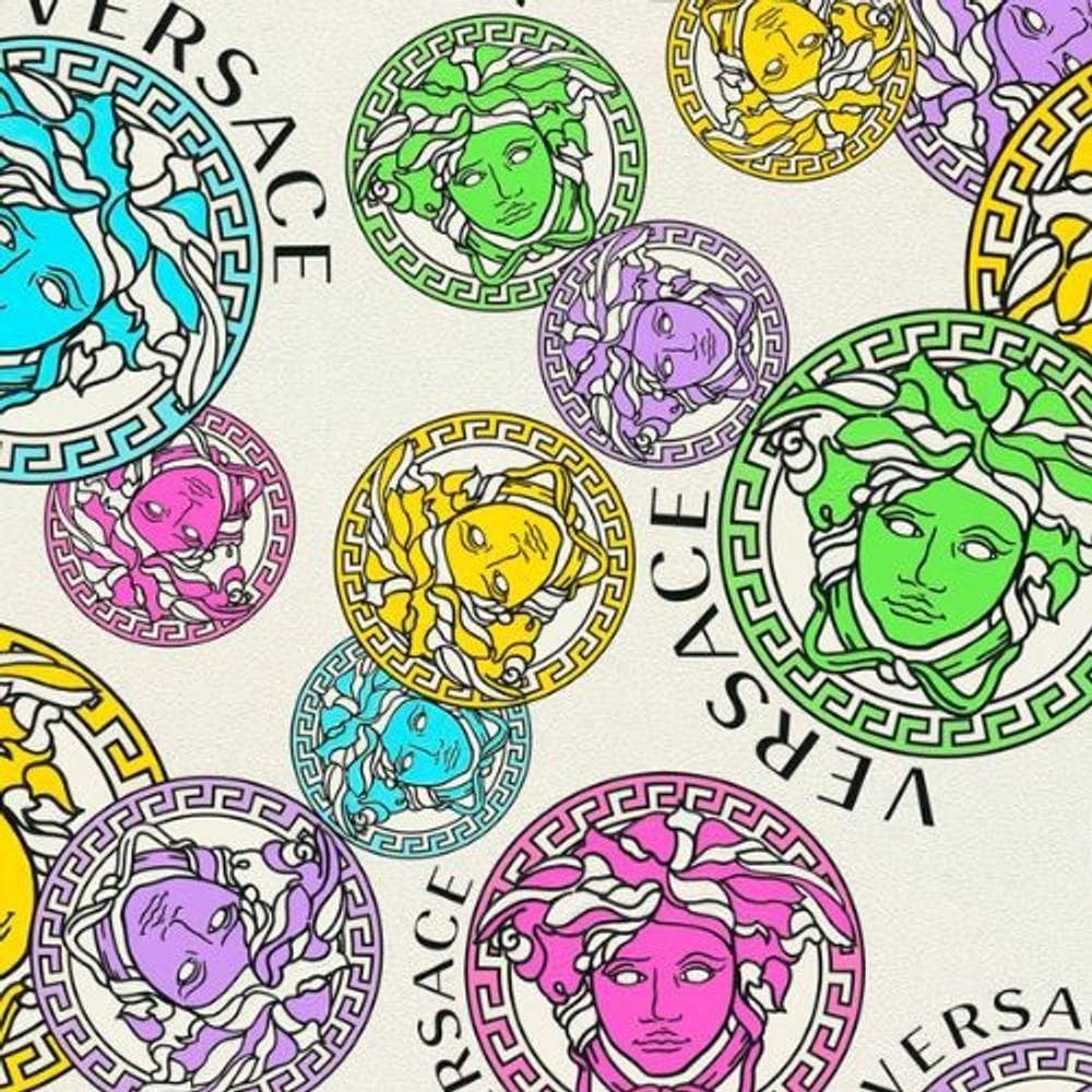 Papel De Parede Versace V Moderno Colorido 386101