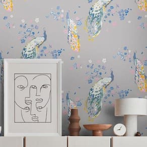 Papel De Parede House Of Turnowsky Floral Cinza 389065