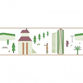 Faixa De Parede Play 97409 - Tam 10m X 17,5cm (c X A)