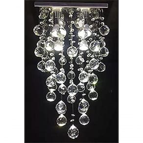 Lustre Para Sala, Quarto, Hall, Cozinha, Sala De Jantar, Corredor Em Cristal K9 Base 30x30 60cm