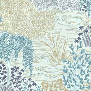 Papel De Parede Sejours Et Chambres 2 Textura Azul 51231701
