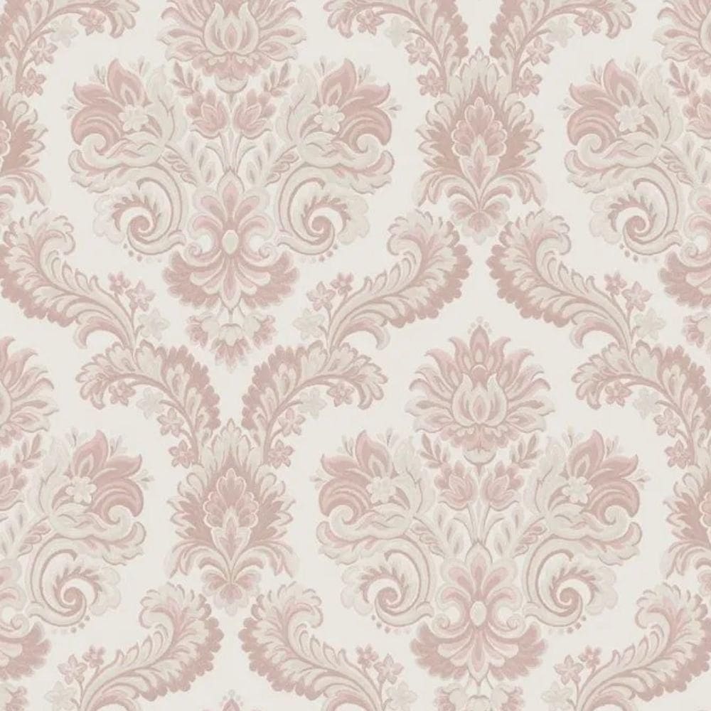 Papel De Parede Thema Damask Marrom 28824