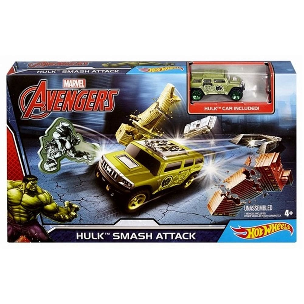 Hot Wheels Conjunto Hulk Ataque Esmagador Marvel - Mattel