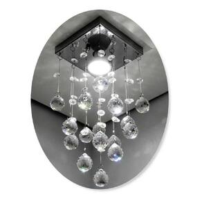 Lustre Para Sala, Quarto, Banheiro, Cozinha Em Cristal K9 Base 14x14 40cm