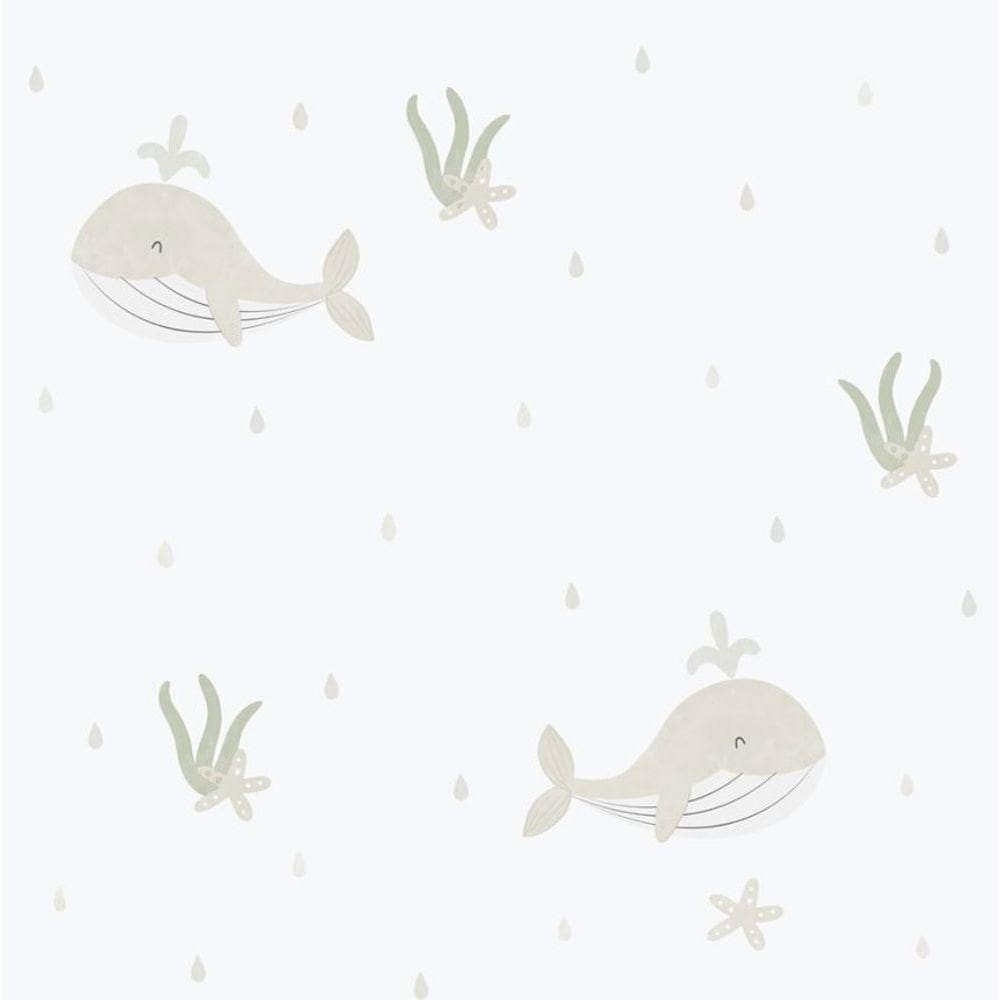 Papel De Parede Enzo Baleia Bege 281-3