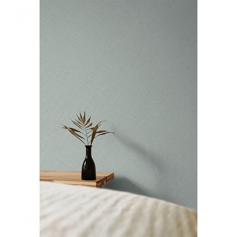 Papel De Parede Maison Aspecto Têxtil Azul Mn1011