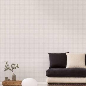 Papel De Parede Famous Garden Xadrez Bege 390723