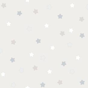 Papel De Parede Lullaby Estrelas Bege 2254 - Rolo 10m X 0,53m