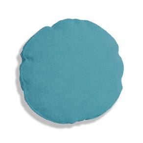 Capa Para Almofada Redonda Boucle 40x40cm - 7 Decor Azul Turquesa