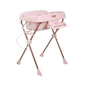 Banheira De Bebê Com Trocador Burigotto Millenia + Moun Amour Rosa U