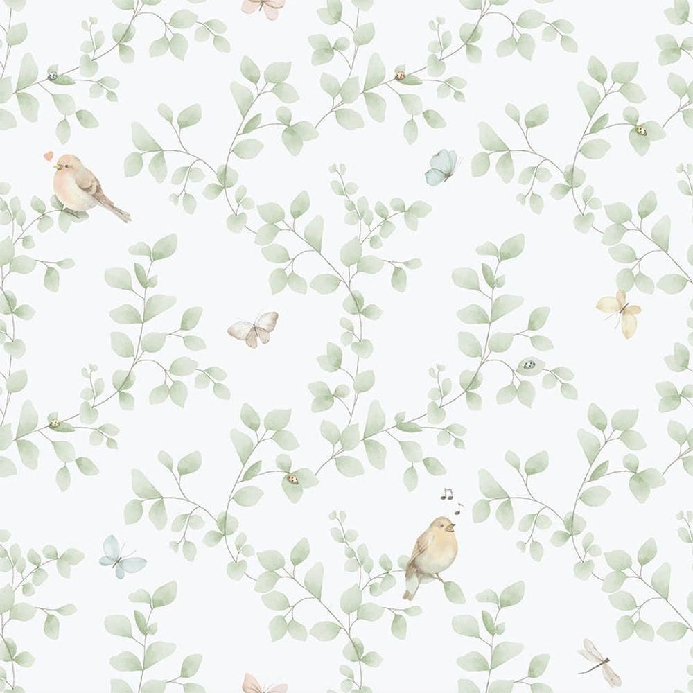 Papel De Parede Enzo Folhagem Azul 284-3