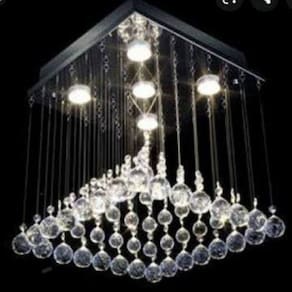 Lustre Para Sala, Quarto, Hall, Cozinha, Sala De Jantar Em Cristal K9 Base 30x30 50cm