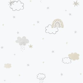 Papel De Parede Enzo Arco-íris Bege E Cinza 288-3