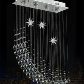 Lustre Para Sala, Quarto, Cozinha Em Cristal K9 Base 18x70 80cm