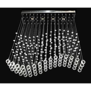 Lustre Para Sala, Cozinha, Sala De Jantar Cristal Base 18x70 90cm