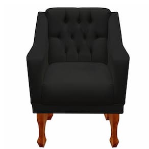 Poltrona Decorativa Resistente Recepção Grécia Dritex Suede Preto