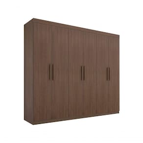 Guarda Roupa Casal Colibri 6 Portas 6 Gavetas Com Pés - D` Doro Castanho