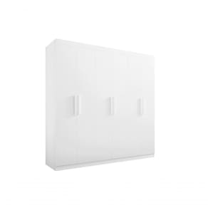 Guarda Roupa Casal Colibri 6 Portas 6 Gavetas Sem Pés - D` Doro Branco