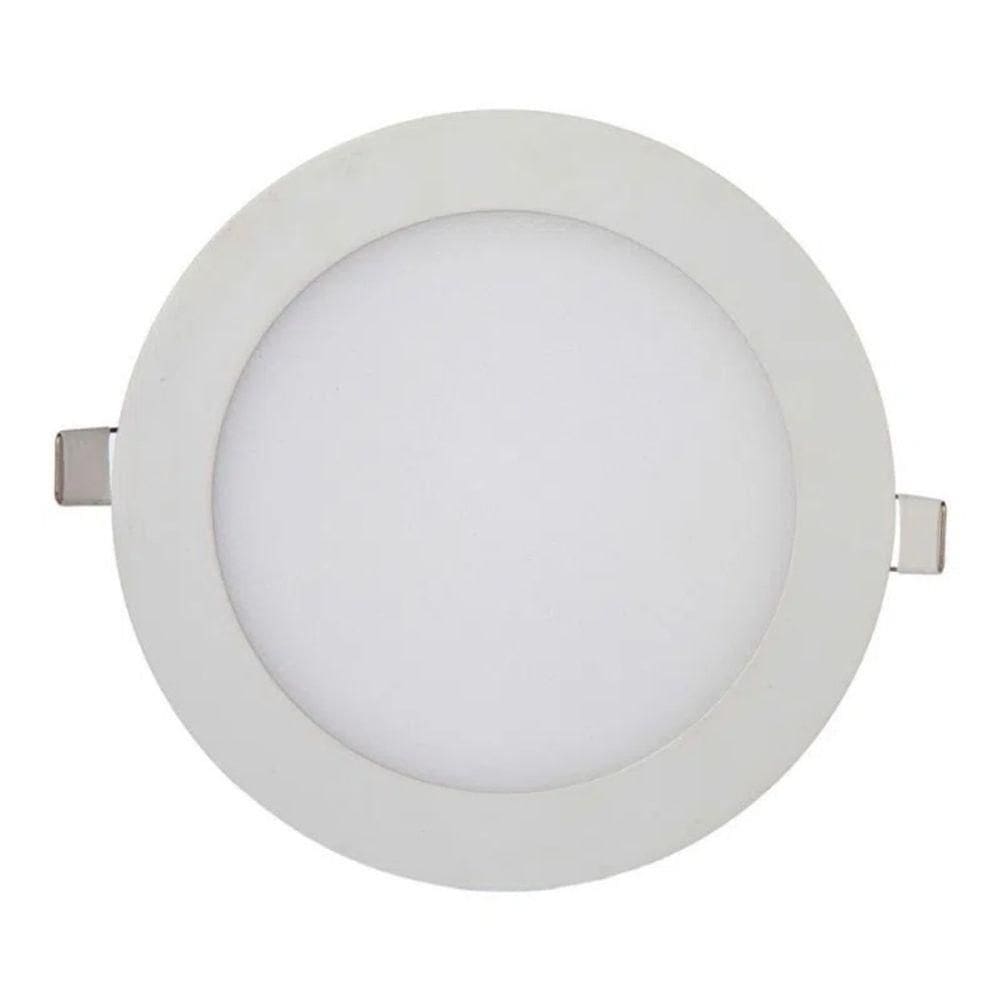 Kit 9 Painéis Led Embutir 12w Redonda Branca Morna 3000k