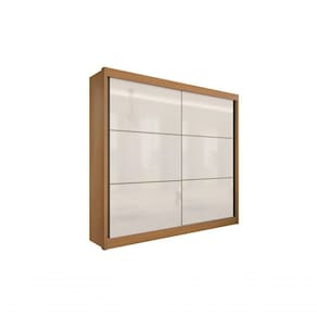 Guarda Roupa Casal Cancun 2 Portas 6 Gavetas Com Pés - D` Doro Cinamomo/off White