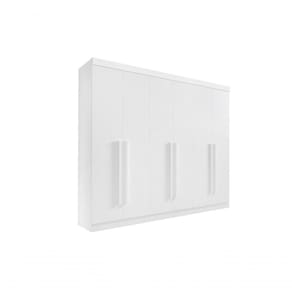 Roupeiro 6 Portas 6 Gavetas Com Pés Da Vinci Plus - D` Doro Branco