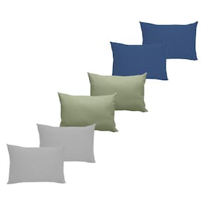 Kit Com 6 Fronhas Em Malha Lisa 100% Algodão - Linha Casa - Kit 1
