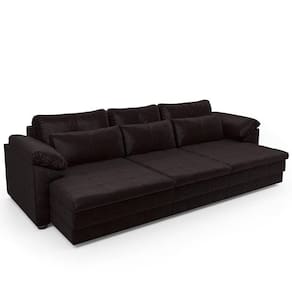 Sofá Retrátil Para Sala De Estar 3 Lugares 257cm Riza S03 Couro Vinho - Lyam Decor