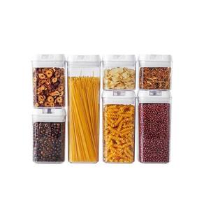 Kit Com 7 Potes Herméticos Multiuso Alimentos E Mantimentos