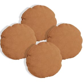 Kit 4 Capas Para Almofada Redonda Boucle 50x50cm - 7 Decor Terracota