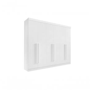 Roupeiro 6 Portas 6 Gavetas Com Pés Da Vinci Plus - D` Doro Branco