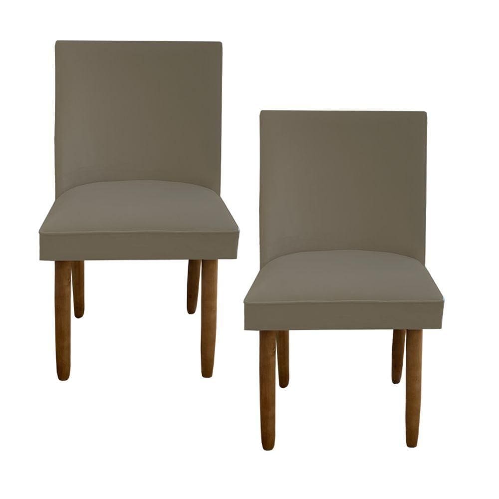Kit 02 Cadeiras Para Sala De Jantar Tóquio Pés Palito Suede Marrom Rato D`classe Decor