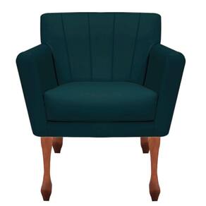 Poltrona Decorativa Clinicas Iza Retro Dritex suede Azul