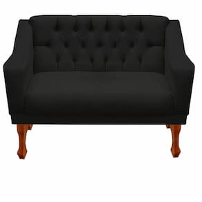 Namoradeira Decorativa Recepção Grecia Dritex suede Preto