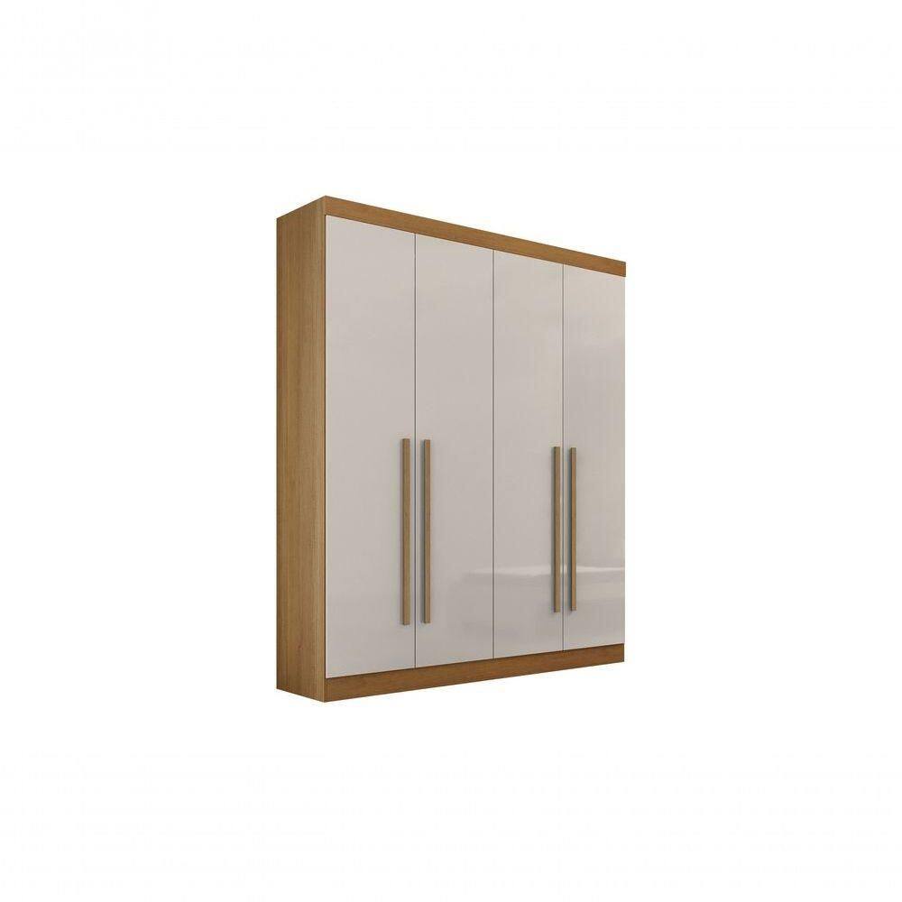 Guarda-roupa Da Vinci Plus 4 Portas 3 Gavetas Com Pés - D` Doro Cinamomo/off White