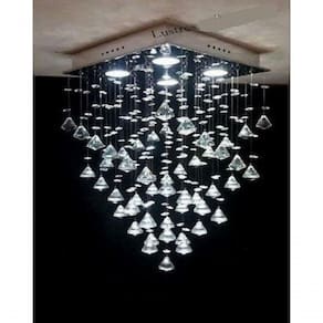 Lustre Para Sala, Quarto, Hall, Sala De Jantar, Cozinha Em Cristal K9 Base 30x30 70cm