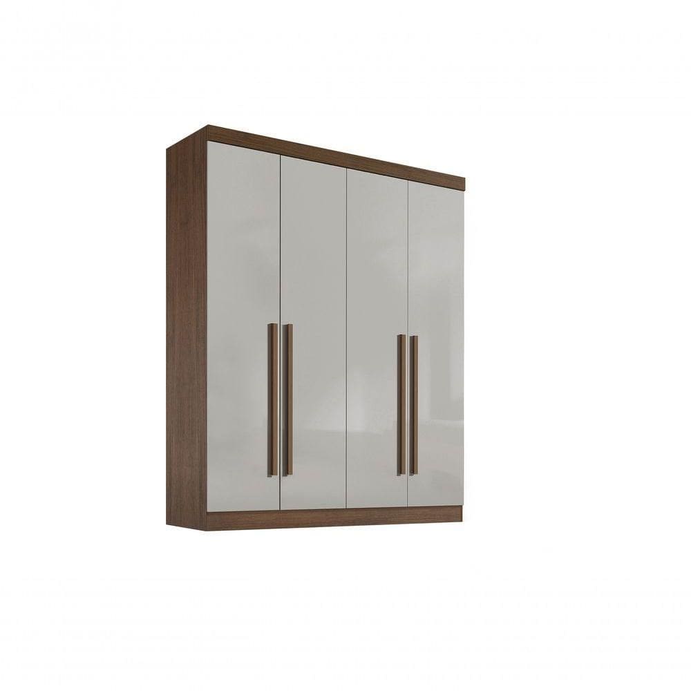 Guarda-roupa Da Vinci Plus 4 Portas 3 Gavetas Sem Pés - D` Doro Castanho/off White