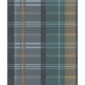 Papel De Parede Botany House Xadrez Azul 15566