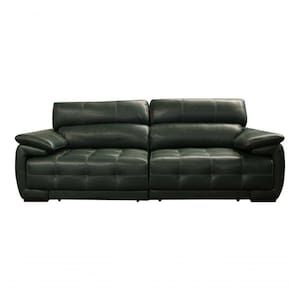 Sofá Retrátil E Reclinável De Couro Filipinas 2,40 M Green Bicolor - Mempra Design