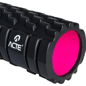 Rolo Liberação Miofascial 33Cm Massagem Preto Com Rosa Acte
