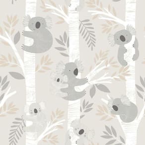 Papel De Parede Coalas - G78385 Greige E Gliter Tiny Tots 2 - G78385