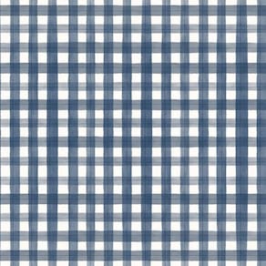 Papel De Parede Revoada Xadrez Picnic Pincelada Azul 4428