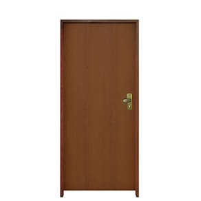 Kit Porta Lisa Padrão Imbuia 82 X 2.10 Batente Ecológico 09cm Fechadura Interna Lado Esquerdo - Hale