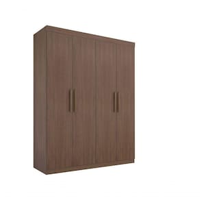 Guarda Roupa 4 Portas 3 Gavetas Com Pés Colibri Plus - D` Doro Castanho