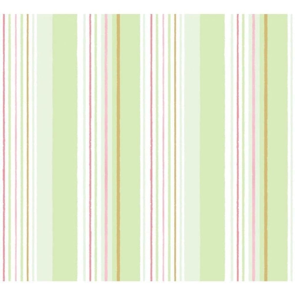 Papel De Parede Treboli Listrado Verde 5643 - Rolo 10m X 0,53m