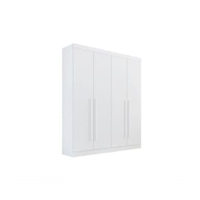 Guarda-roupa Da Vinci Plus 4 Portas 3 Gavetas Sem Pés - D` Doro Branco