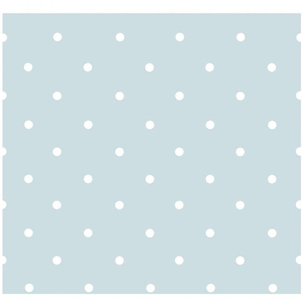 Papel De Parede Treboli Poá Azul 5653 - Rolo 10m X 0,53m