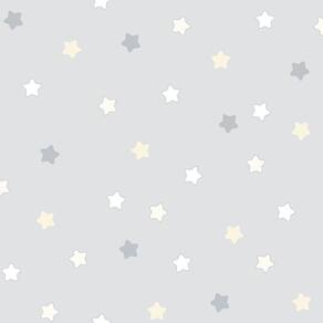Papel De Parede Lullaby Estrelas Cinza 2253 - Rolo 10m X 0,53m